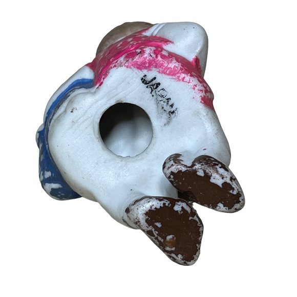 Antique Porcelain Miniature Shelf Sitter Figurine Boy & Girl with Book Japan - Picture 6 of 6